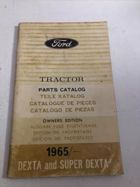 Catalog Parts Manual Tractor Ford 1965 Book Collections  Old Rare