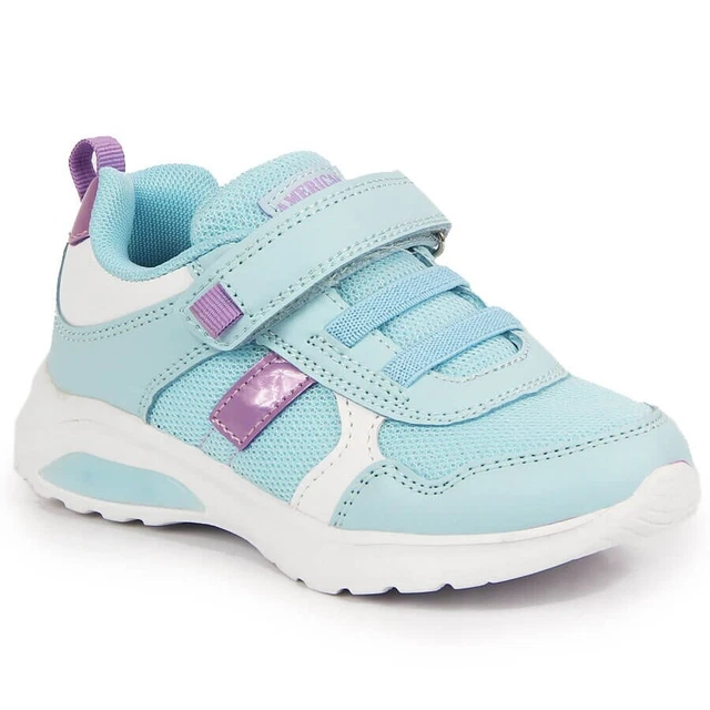 Girls' sports shoes with touch fastener blue American Club