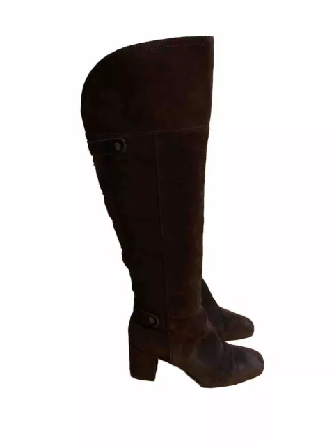 Franco Sarto Brown Suede Over The Knee Boots Sz Women’s 9 M