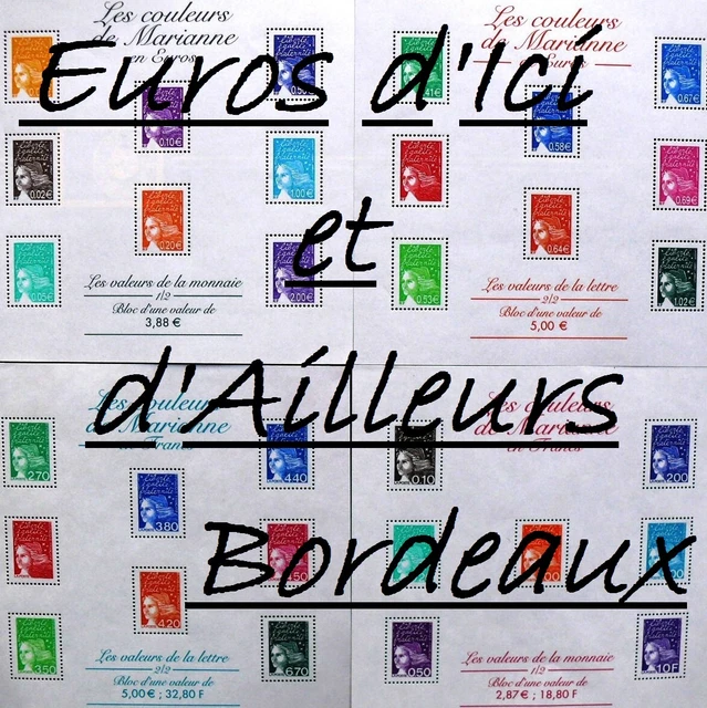 Lot de 4 blocs France neufs - Les couleurs de Marianne - Neuf