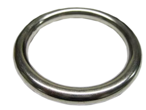 STAINLESS STEEL ROUND O RING - WEBBING ROPE MOORING 10mm x 80mm marine boat