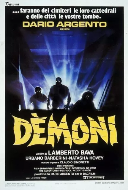 Demoni Lamberto Bava Dario Argento Horror - Locandina Poster Adesivo Quadro