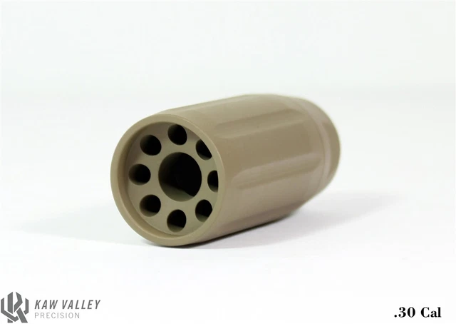 thumbnail image 2 of Vigilance Innovations Cerakote FDE Muzzle Brake – 5/8x24 .300 .308 7.62 Compensator (Steel) 2 of 3