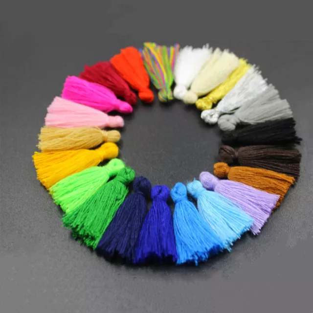 10/30pcs Colored Small Cotton Thread Tassel Charm Pendant Tassels Jewelry Craft