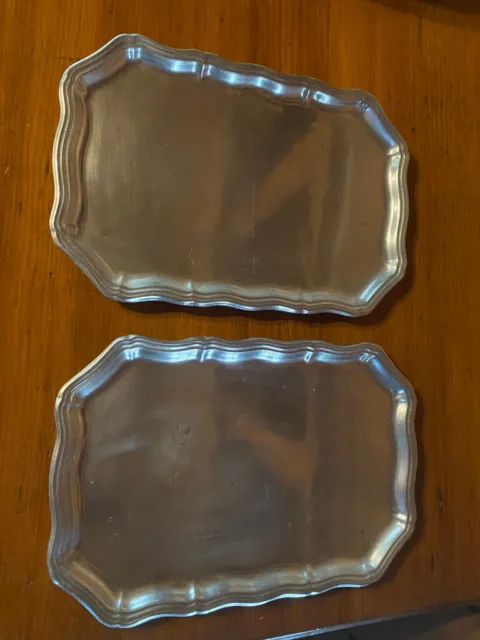 Wilton Armetale Serving Trays /Platters, Queen Anne Country French