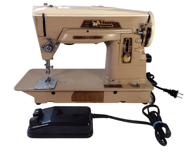 CLEAN VTG 1950S Singer 403A SlantOMatic Sewing Machine W/ Foot Pedal