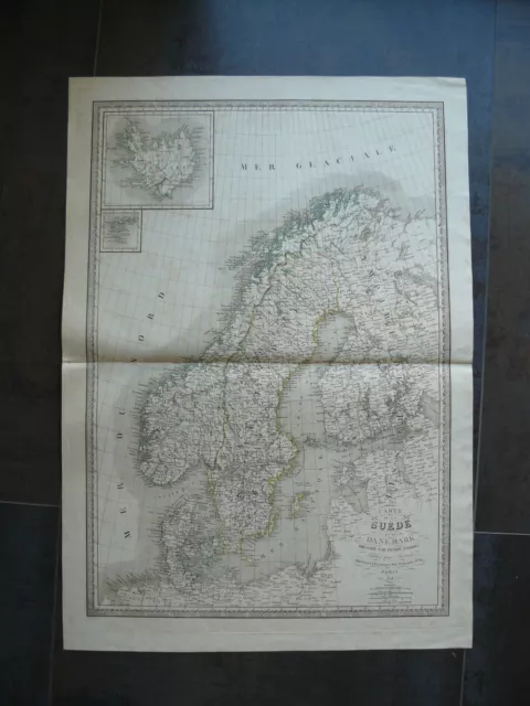 carte de la suede et du danemark dressee par pierre tardieu 1842