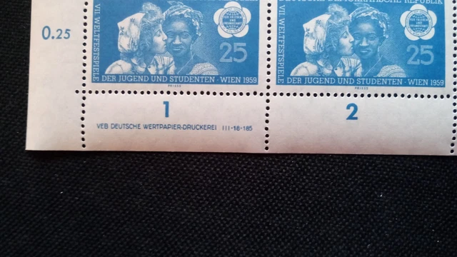 DDR 1959 kpl. Bogen Mi 706 Postfrisch siehe Fotos (A 8253) 6