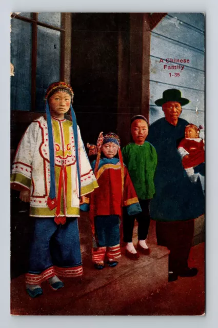 San Francisco CA-California, Chinese Family, Antique Vintage Souvenir Postcard