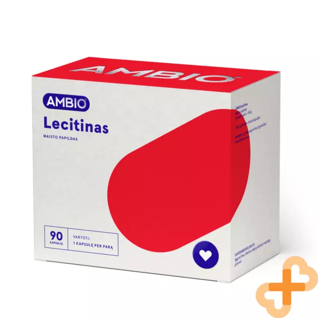 AMBIO Lécithine 90 Capsules Foie Cholestérol Niveaux Food Santé Supplément Acné