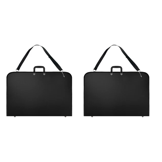 2X Black Art Portfolio Case Artist Carrying Case Artist Portfolios Case withX1Y7