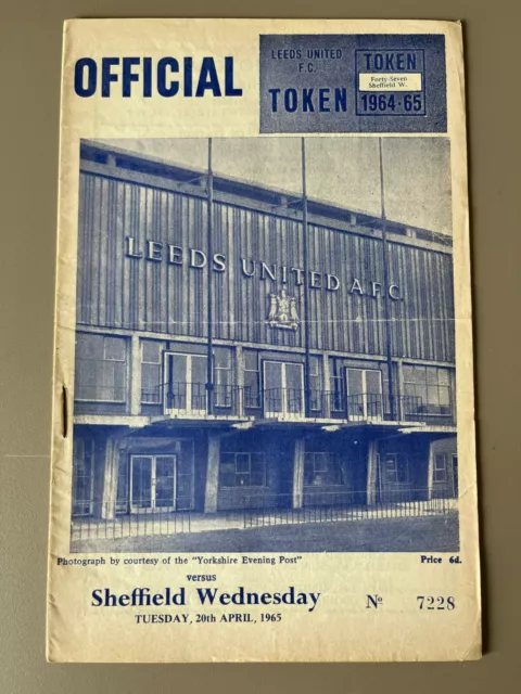 1964-65 Leeds United vs Sheffield Wednesday