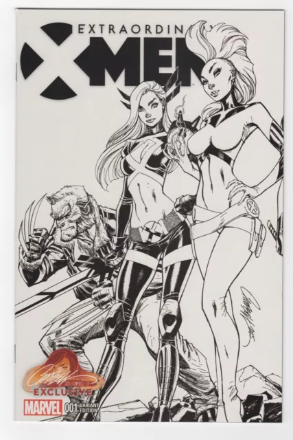 Extraordinary X-Men #1 J Scott Campbell B/W Variant NM