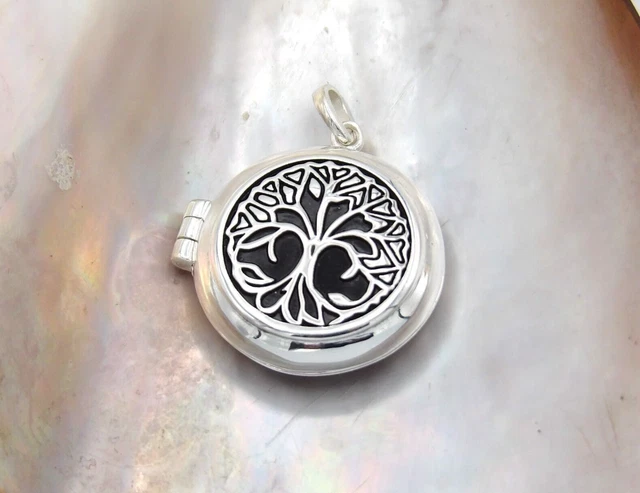 Hand made in USA 925 Sterling Silver Celtic Tree Of Life Locket Pendant