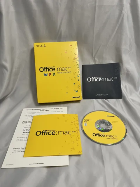 Microsoft Office for MAC Home & Student 2011 Family Pack for 3 Users.