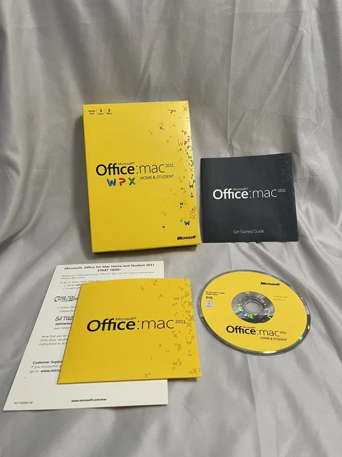 Microsoft Office for MAC Home & Student 2011 Family Pack for 3 Users.