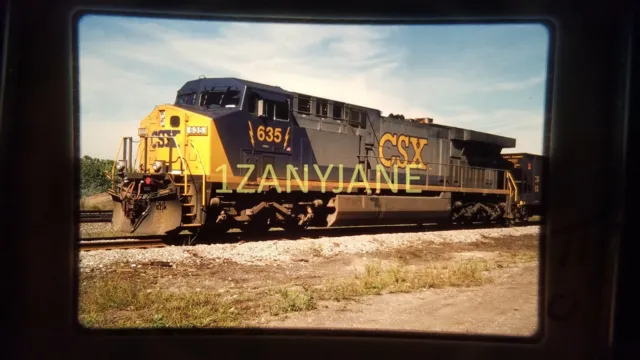 TTI08 TRAIN SLIDE Railroad MAIN Line CSX 635 CW60AC YOUNGSTOWN OH 1999