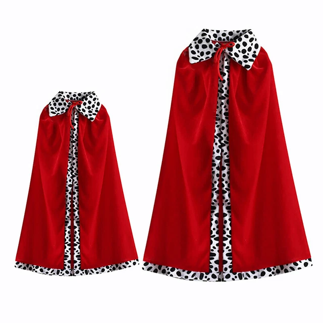 ADULT KIDS KING Emperor Halloween Costume Red Cloak King Prince Robe