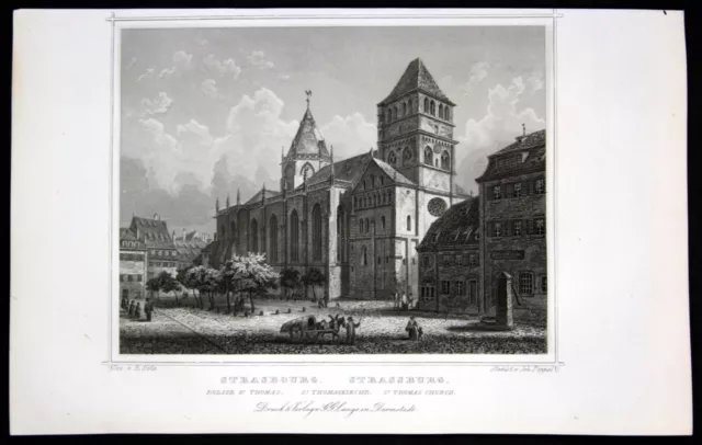 Straßburg Strasbourg Elsass France Frankreich gravure Stahlstich Höfle Poppel