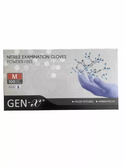 Nitrile Exam Gloves Power Free 2.5 Mil Blue 100per box Finger Textured