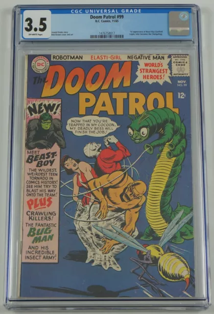 Doom Patrol #99 CGC 3.5 - DC comics - 1st appearance of beast boy - off-white