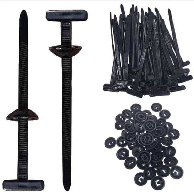 Heavy-Duty Nylon Cable Ties With Buckle – Self-Locking & Reusable Cord Management (Black)