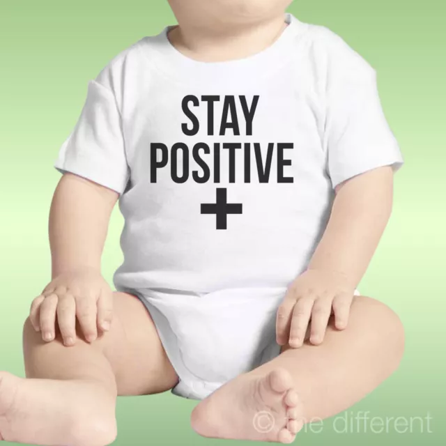 Body Neonato Unisex Stay Positive Pensa Positivo Idea Regalo