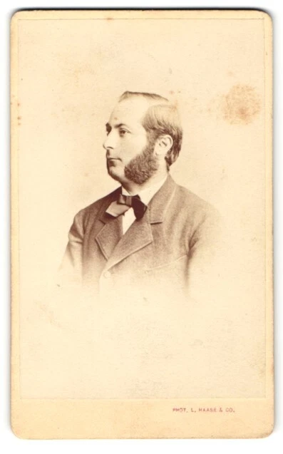 Fotografie L. Haase & Comp., Berlin, Portrait bürgerlicher Herr im Anzug mit Ba