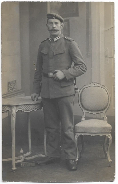 Foto-AK Postkarte Portrait Soldat München feldgrau Infanterie-Leib-Regiment 1915