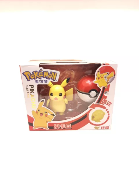 Pokemon Action Figur Spielfigur Pikachu mit Pokeball