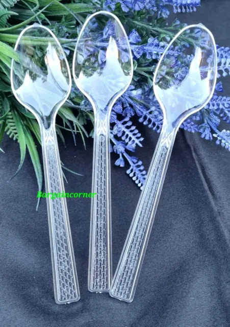 Tea Coffee Clear Spoons Desert Small Tea Spoon Plastic Reusable Tea Spoons 13cm