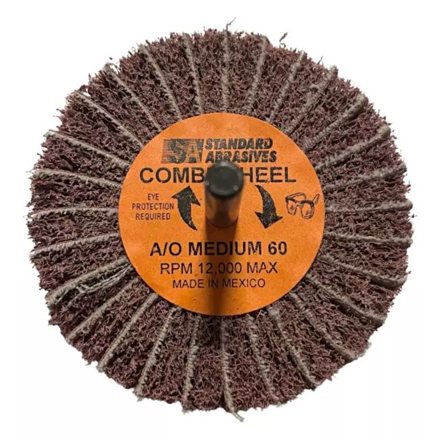 Standard Abrasives 3" x 1" x 1/4" Buff & Blend Combi-Wheel Medium A/O 60 Grit
