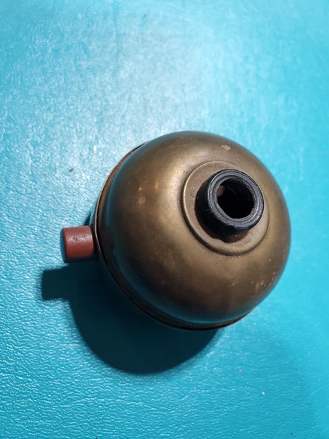 VINTAGE BRASS PUSH BUTTON LIGHT SWITCH, SINGLE-POLE ON/OFF General Electric