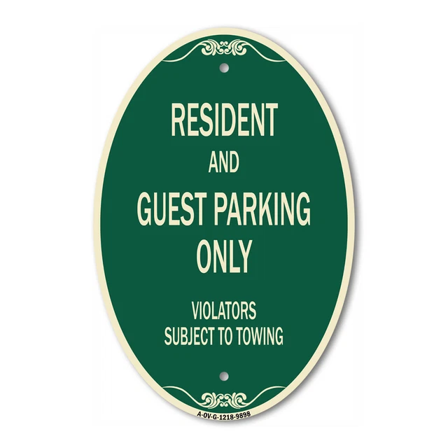 Designer Series - Resident And Guest Parking Only Violators Subject To Towing