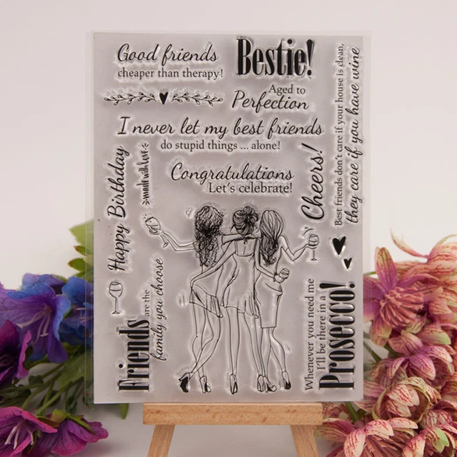 Transparente Briefmarken Scrapbooking-Briefmarken Silikonstempel Konto
