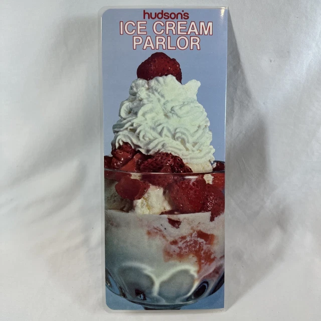 VINTAGE 195060S Hudson’s Ice Cream Parlor MENU Restaurant Michigan