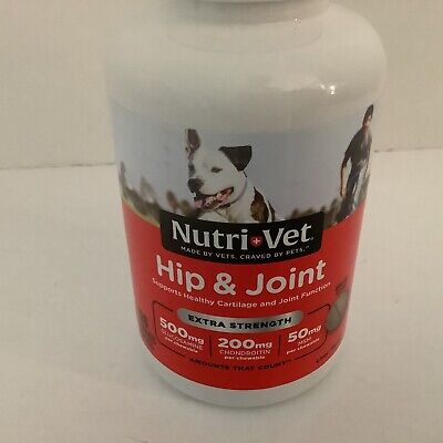 Nutri-Vet Hip & Joint Chewable Dog Supplements | Formulated with Glucosamine & C
