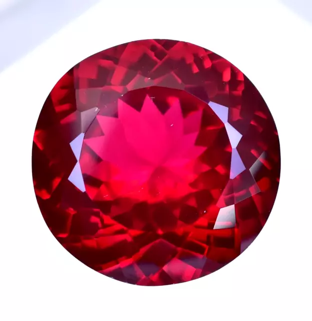 45.51 Ct Natural Blood Red Mozambique Ruby Round CERTIFIED Flawless Gemstone