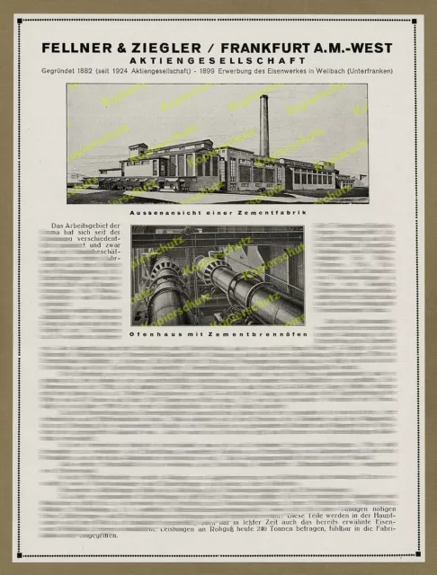 Reklame Frankfurt Main Luftbild Gasometer Osthafen Energie Montan Bergbau 1928!! 2