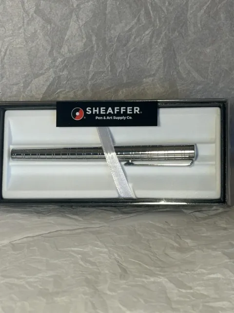Sheaffer Intensity Chrome Fountain Pen and Box
