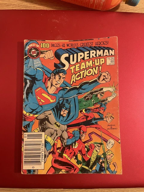 BEST OF DC BLUE RIBBON DIGEST #48, SUPERMAN TEAM-UP ACTION, 1983 Vintage