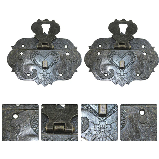 2 pz fibbia in lega di zinco antico cancello vintage chiavistello finestra