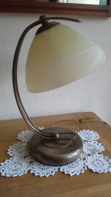 Vintage Steinhauer desk table lamp Dutch bronzed metal glass