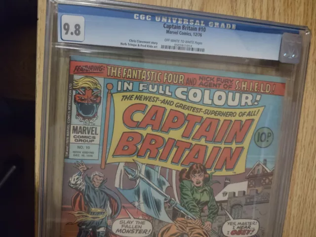 Captain Britain #10 Cgc 9.8 Mint 1976 1St Betsy Braddock Psylocke Cover ? Owtw