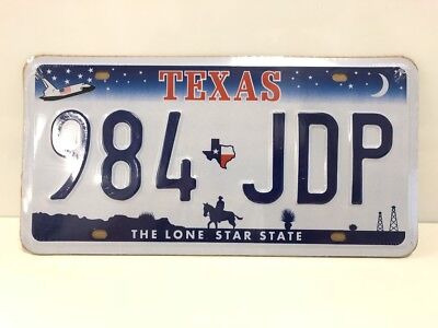 Plaque Immatriculation Américaine Texas 984 JDP The Lone Star State 16X31cm Neuf