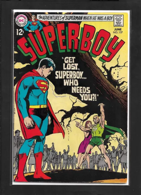 Superboy #157 (1969): Neal Adams Cover Art! Silver Age DC Comics! FN+ (6.5)!