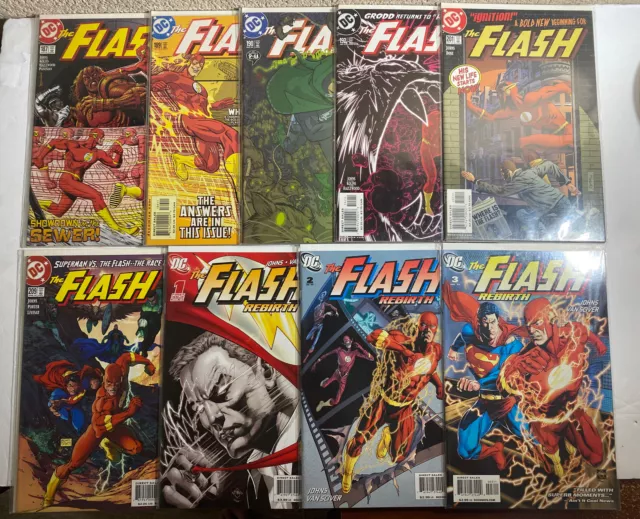 9 Book Flash Lot - 187 189 190 192 201 209 Rebirth 1 2 3 Geoff Johns Van Sciver