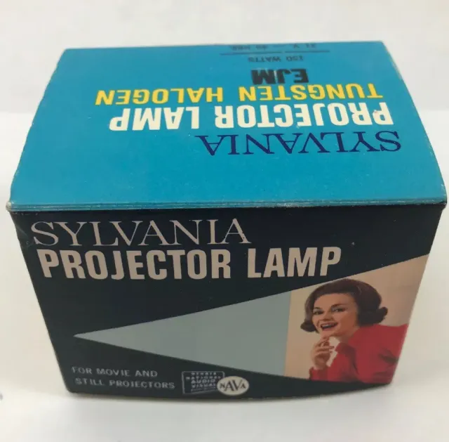 Vintage Sylvania Projector Lamp Tungsten Halogen Quartz Tru-Beam EJM 150 Watts