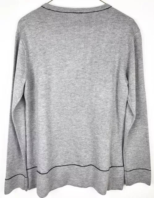 Calvin Klein Womens Contrast Stitch Sweater C5H56059 Size Small Gray NWT $69.50 3