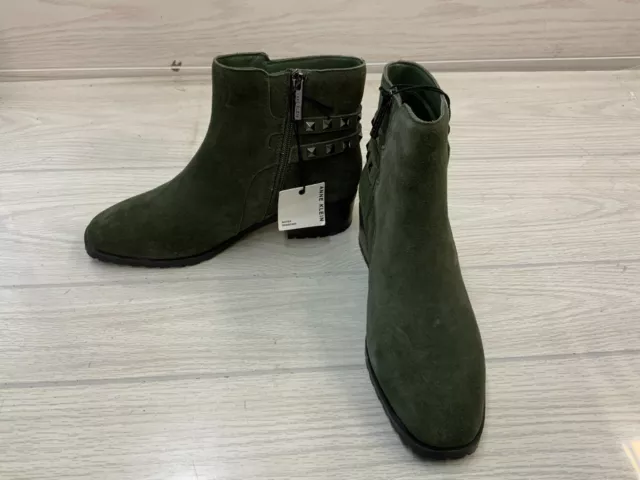 Anne Klein Caleb Ankle Boots, Women's Size 7.5 M, Olive NEW MSRP $119